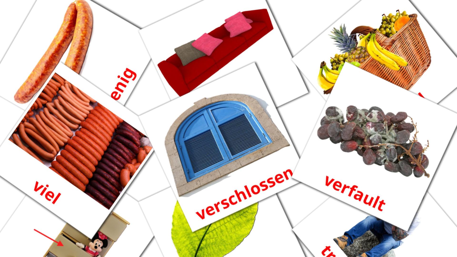Adjektive Flashcards di vocabolario tedesco
