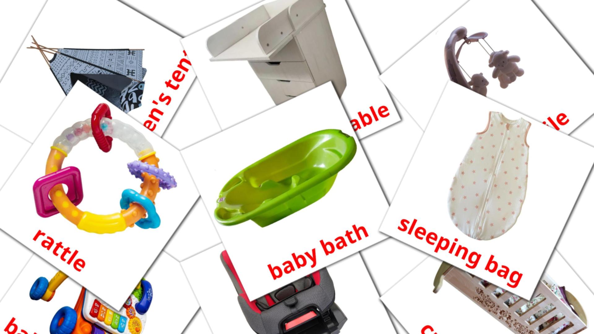 19 tarjetas didacticas de Baby things