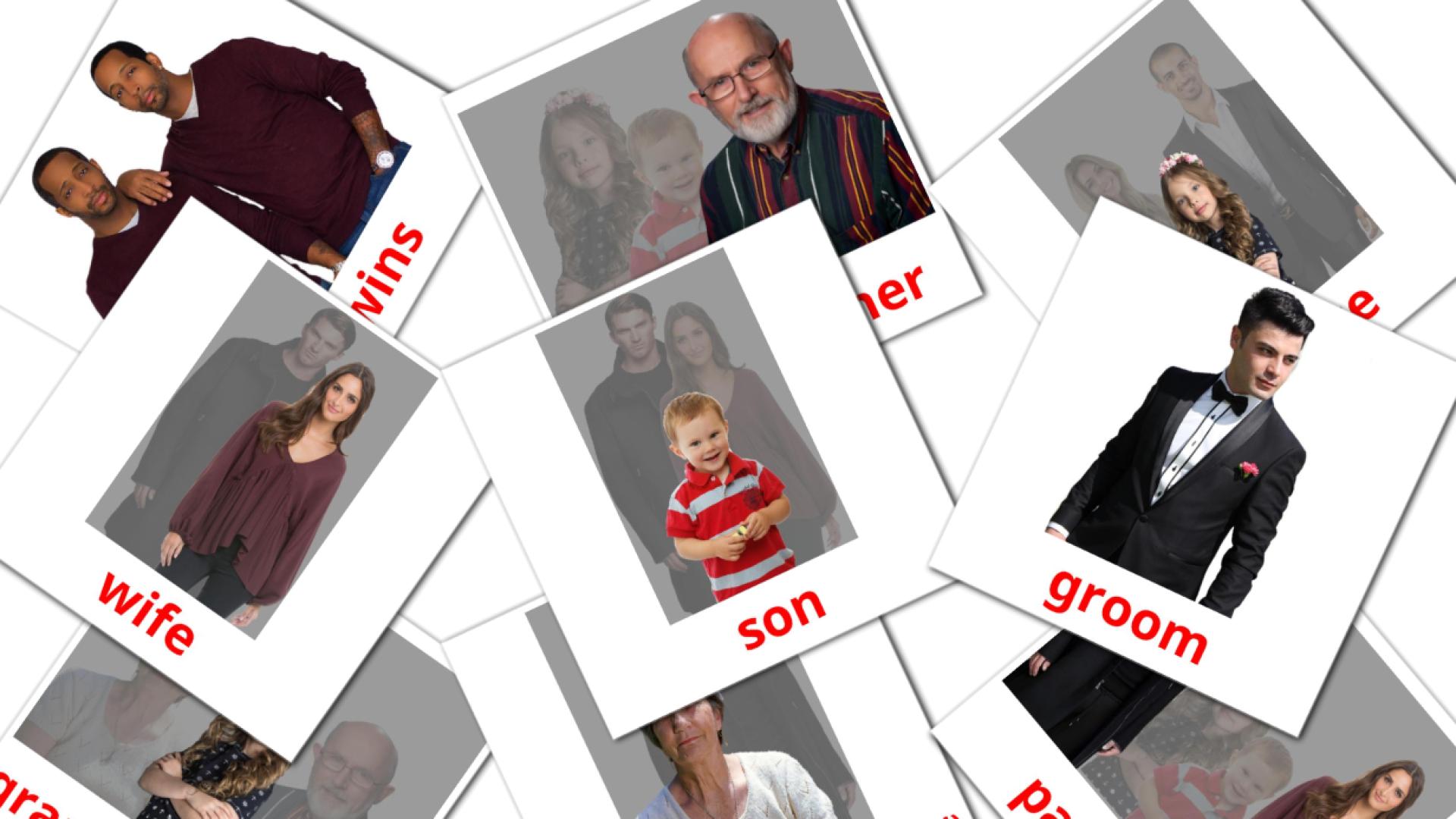 32 Bildkarten für Family members