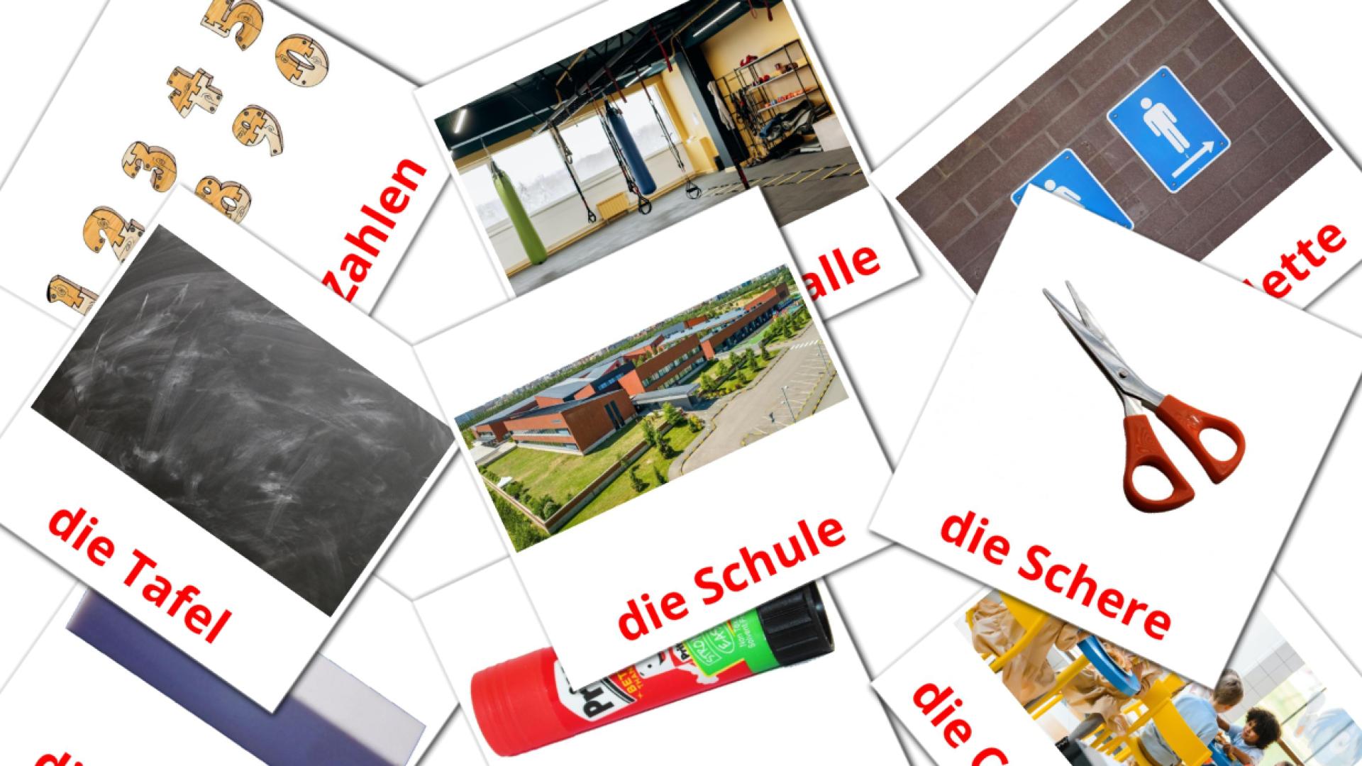 alemán tarjetas de vocabulario en Schule