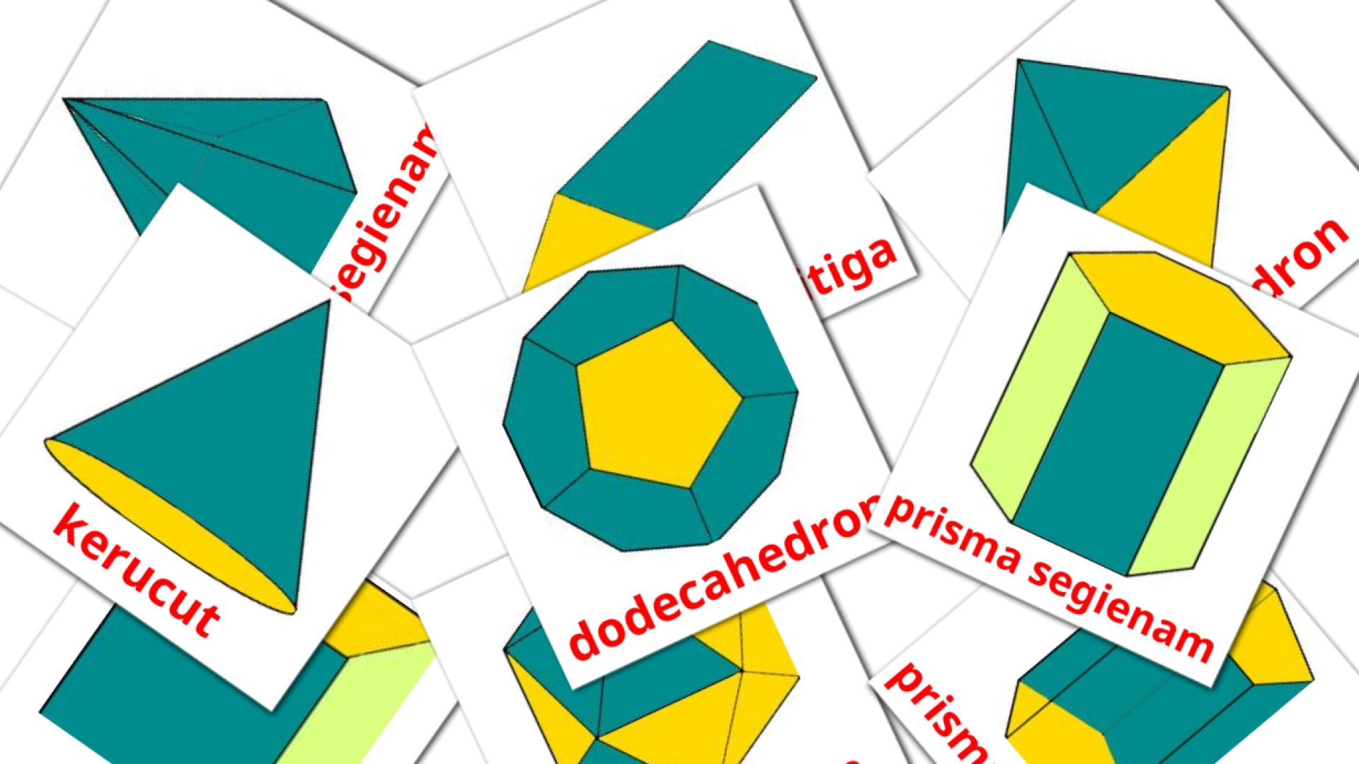 17 tarjetas didacticas de 3 Dimensi