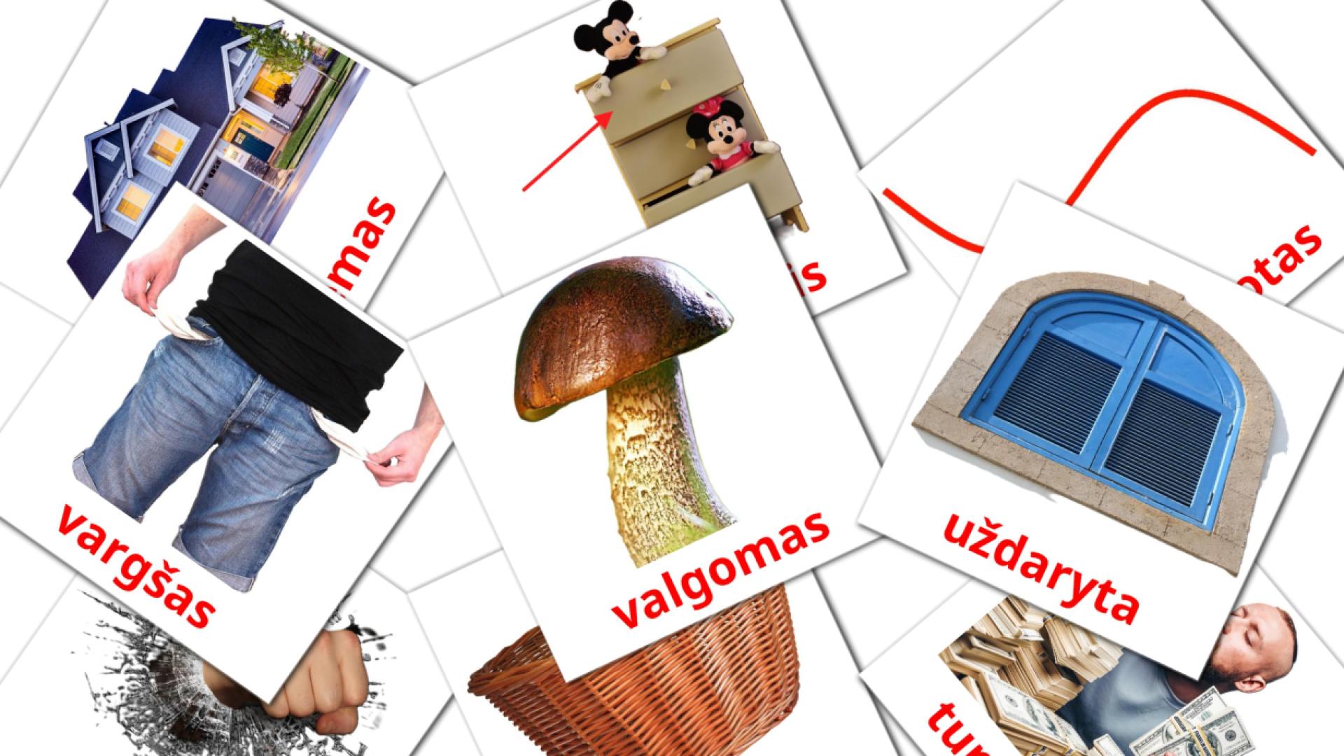 būdvardžiai Vocabulário em lituano Flashcards