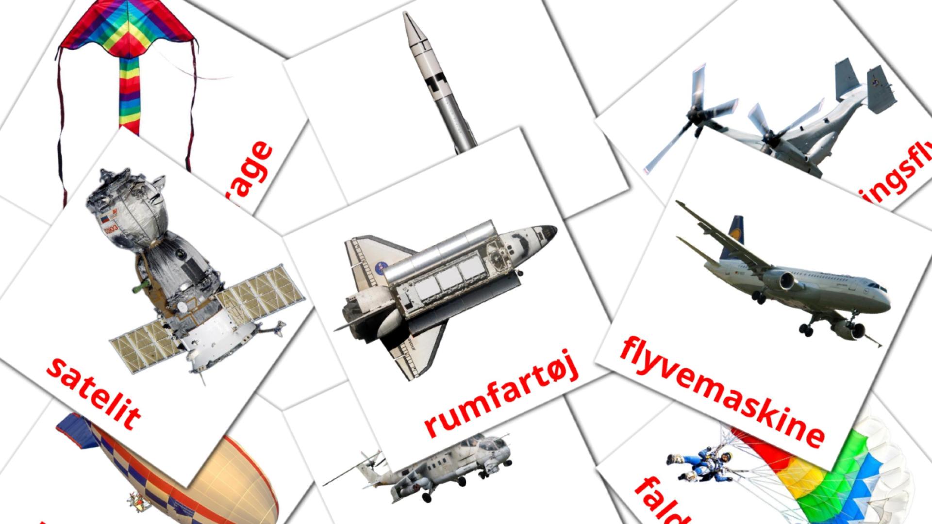 14 Bildkarten für Flyvemaskiner