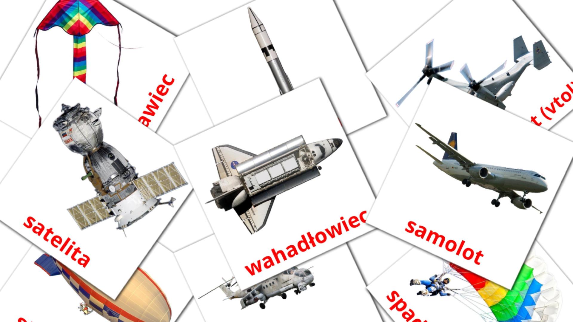 14 tarjetas didacticas de Samoloty