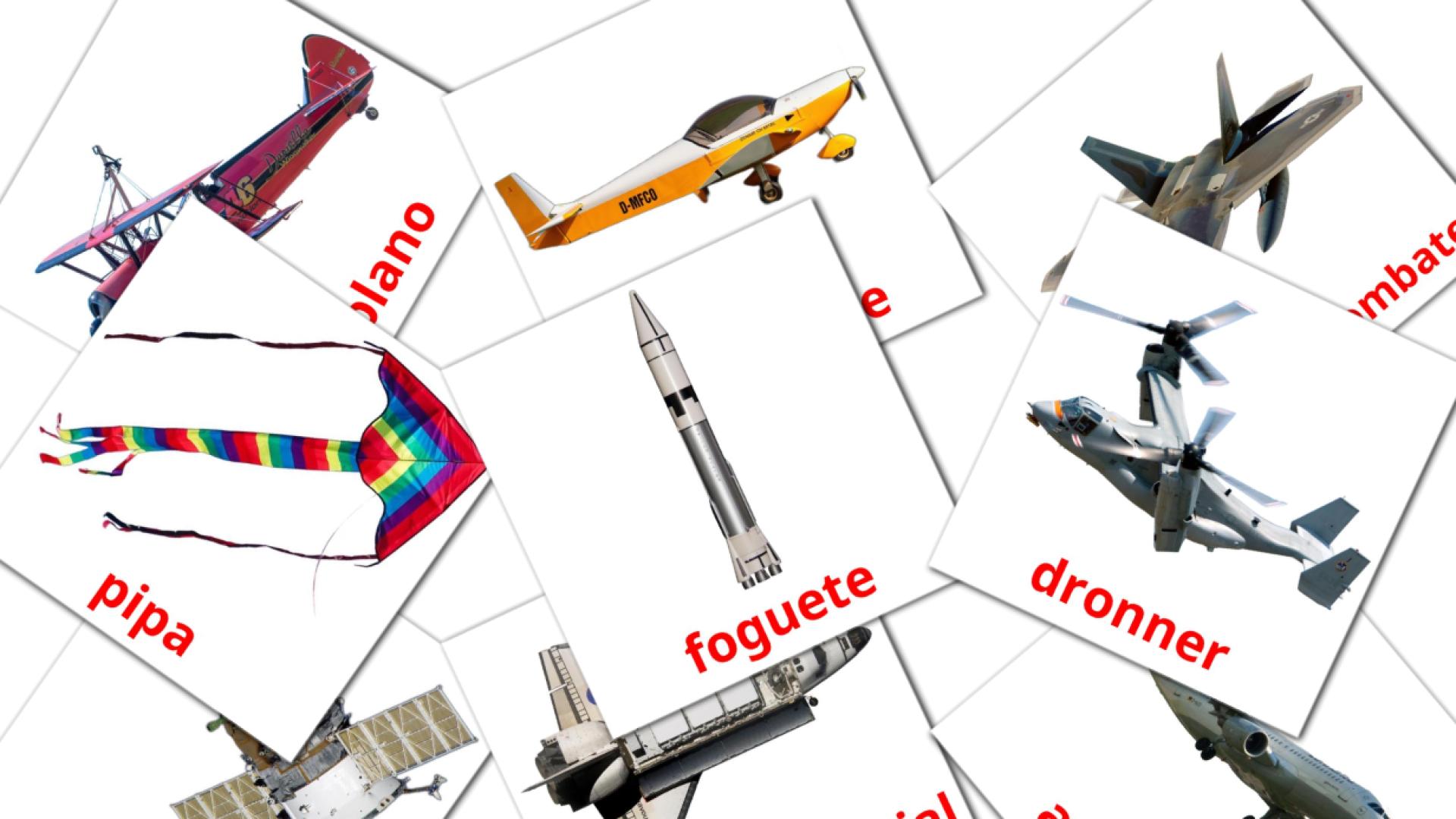 14 tarjetas didacticas de Aeronaves