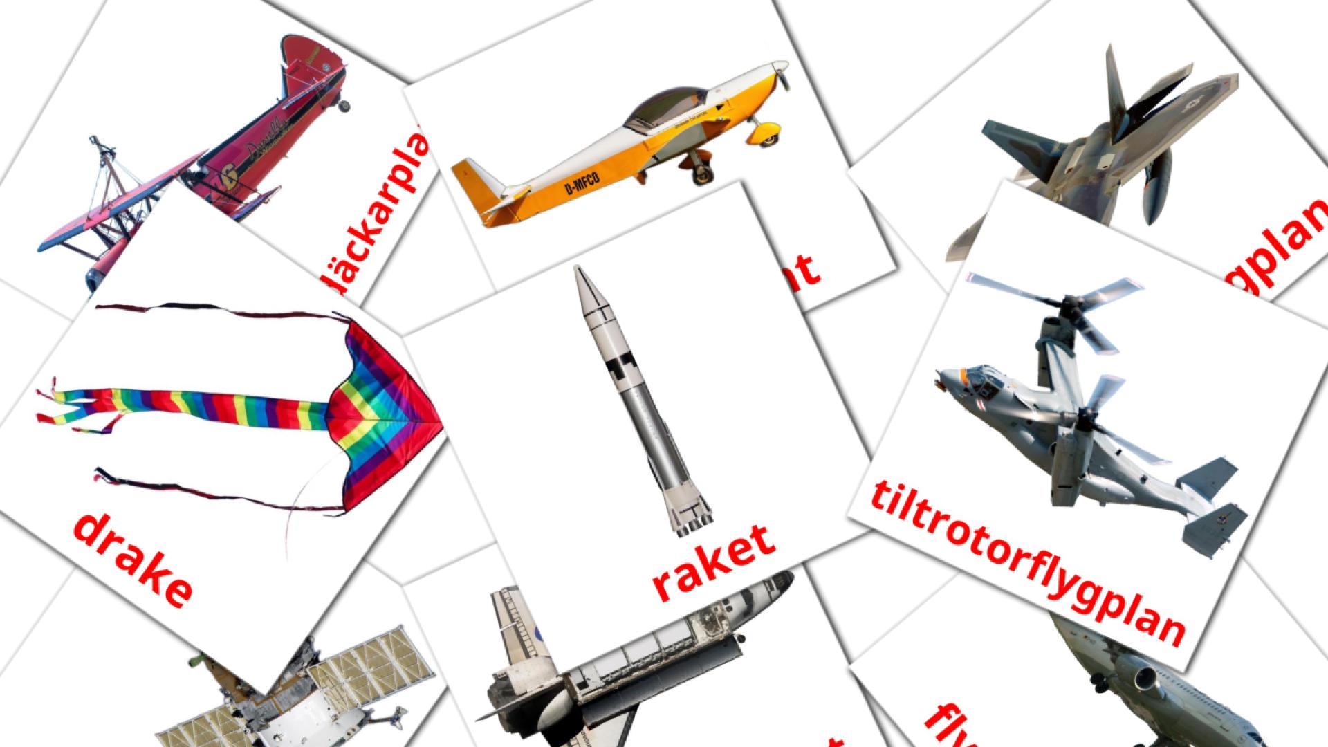 14 Bildkarten für Luftfartyg