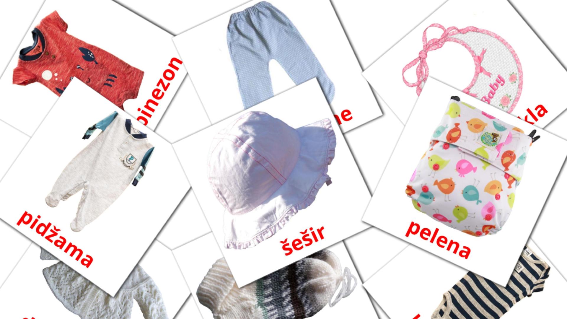 11 tarjetas didacticas de Bebina odeća