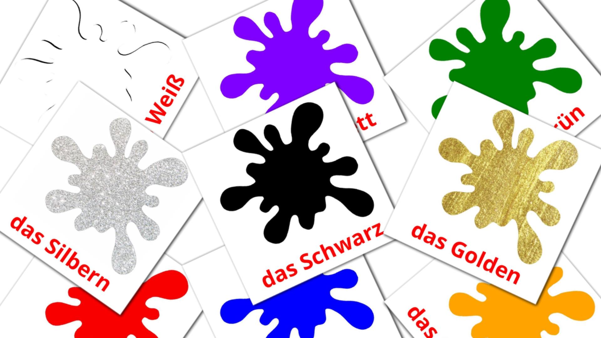 Couleurs de Base - cartes de vocabulaire allemand