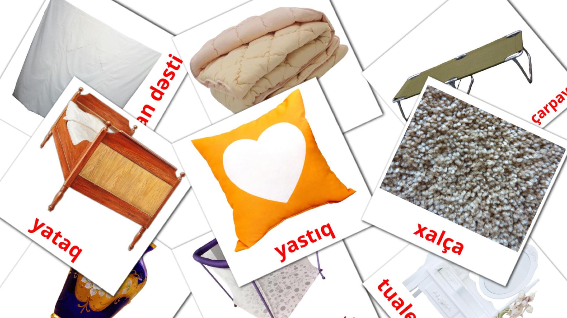 azerbaiyano tarjetas de vocabulario en Yataq otağı