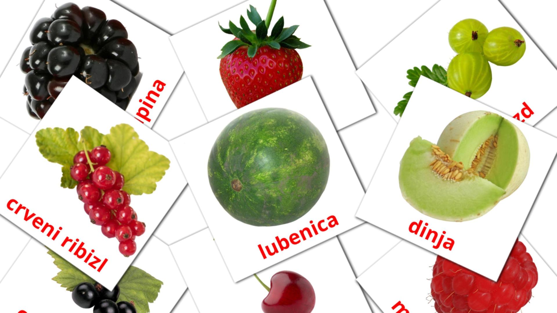 11 Flashcards de Bobičasto voće