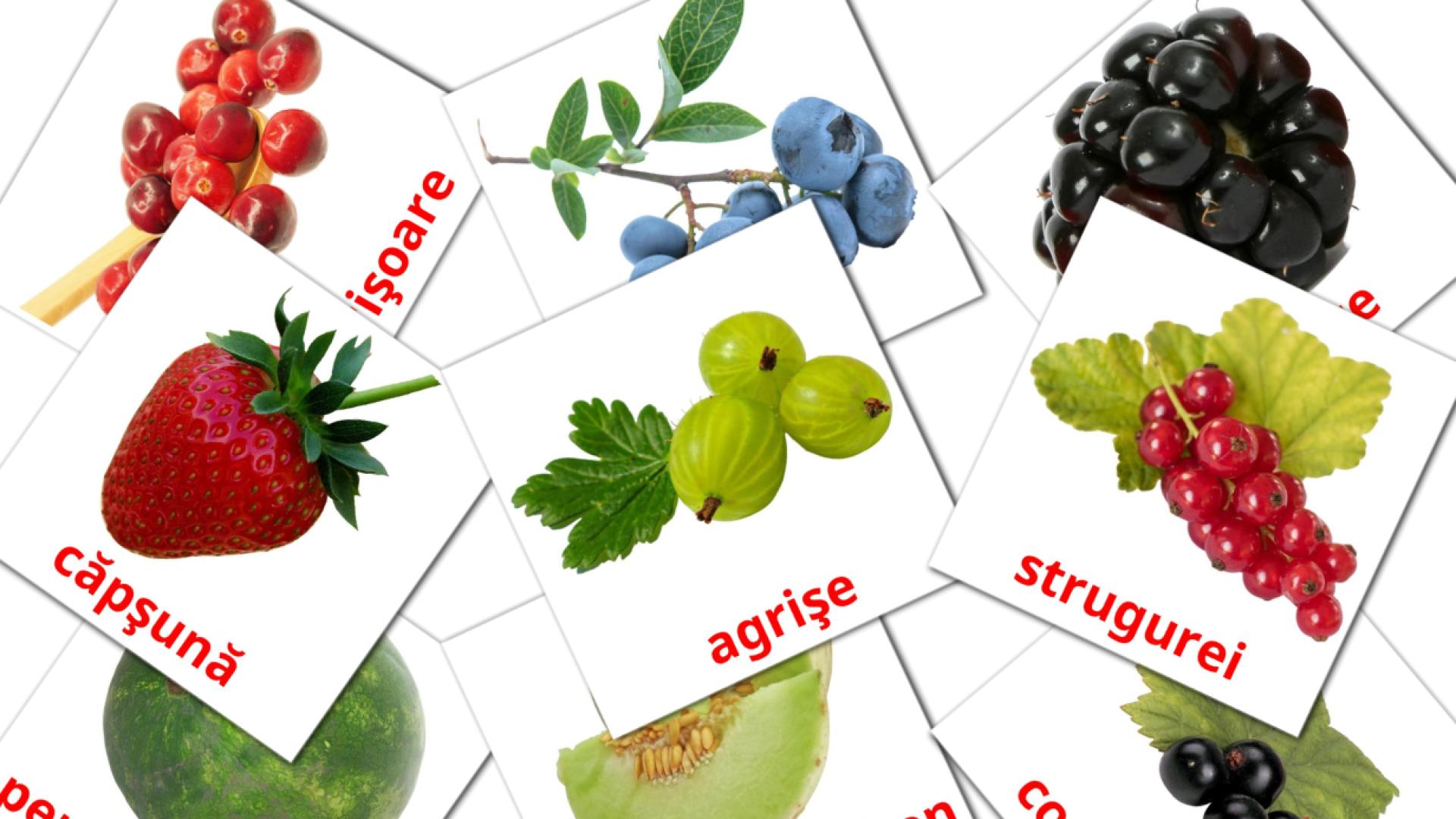 11 Bildkarten für Fructe de pădure