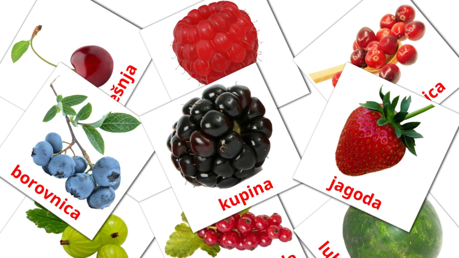 11 Bildkarten für Bobičasto voće