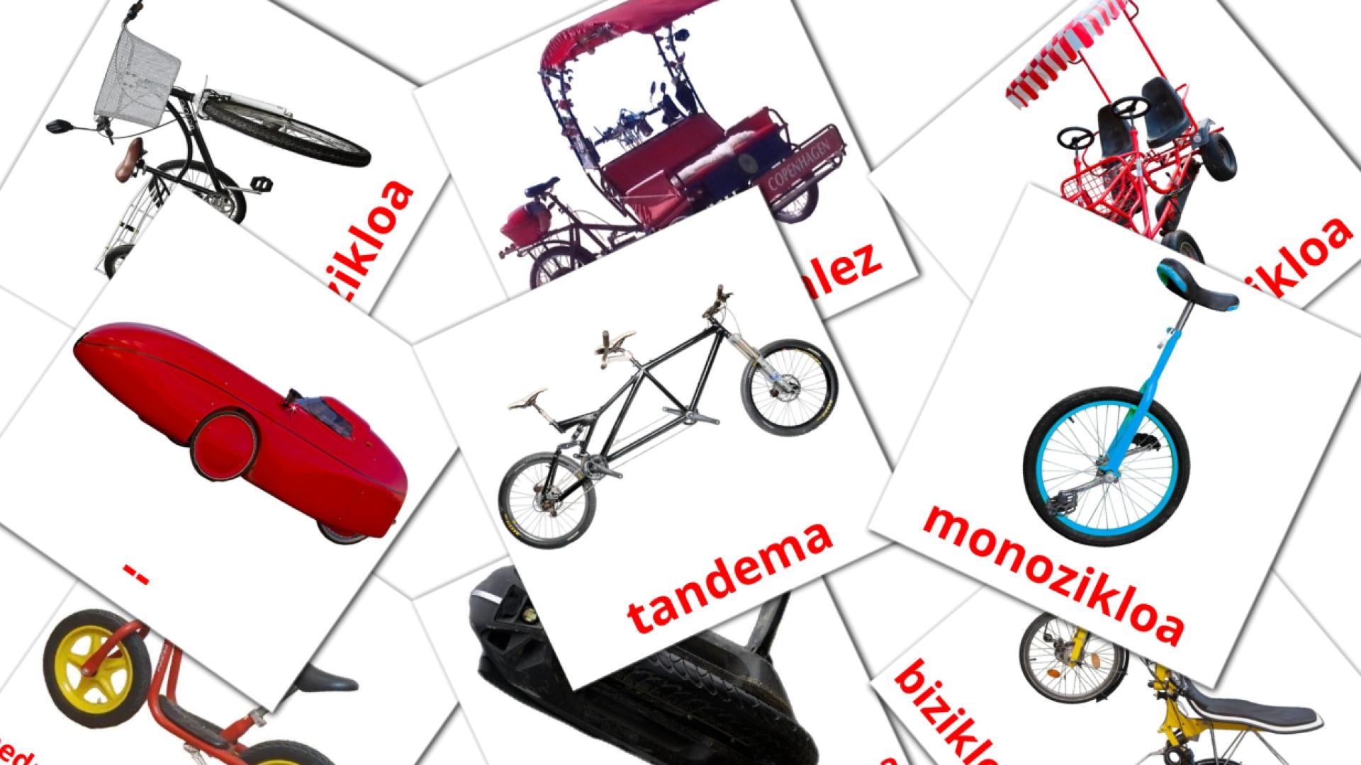 Trasporto di biciclette - Schede di vocabolario basco