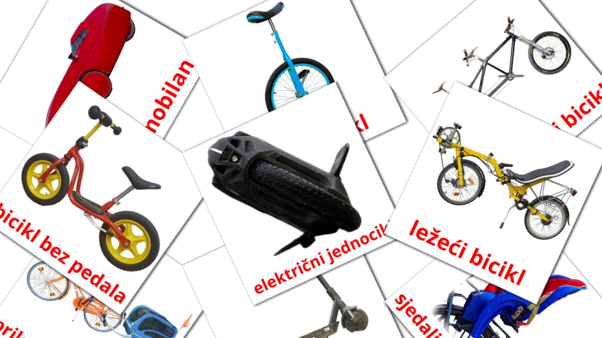 16 Bildkarten für prijevoz biciklom