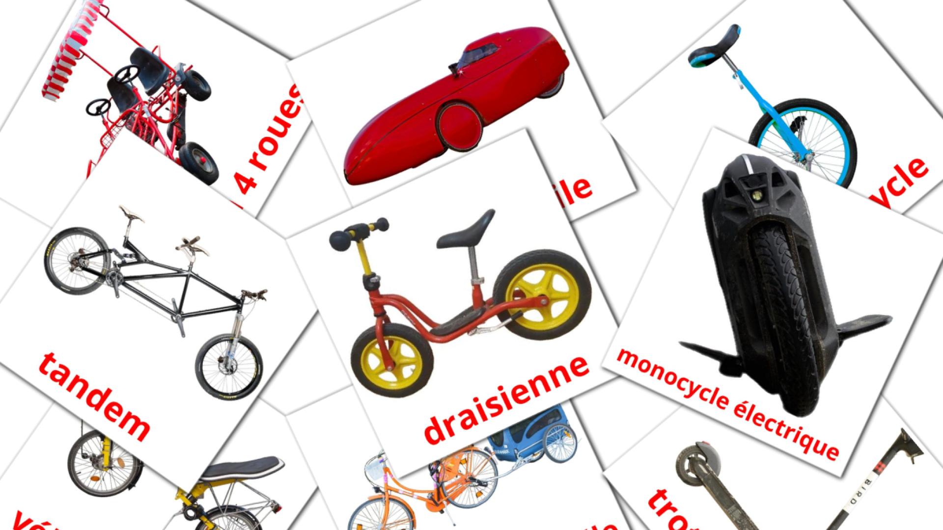 16 Flashcards de Véhicules Vélo