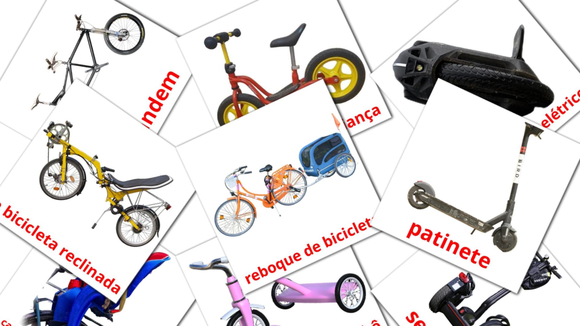 16 tarjetas didacticas de Transporte de Bicicleta