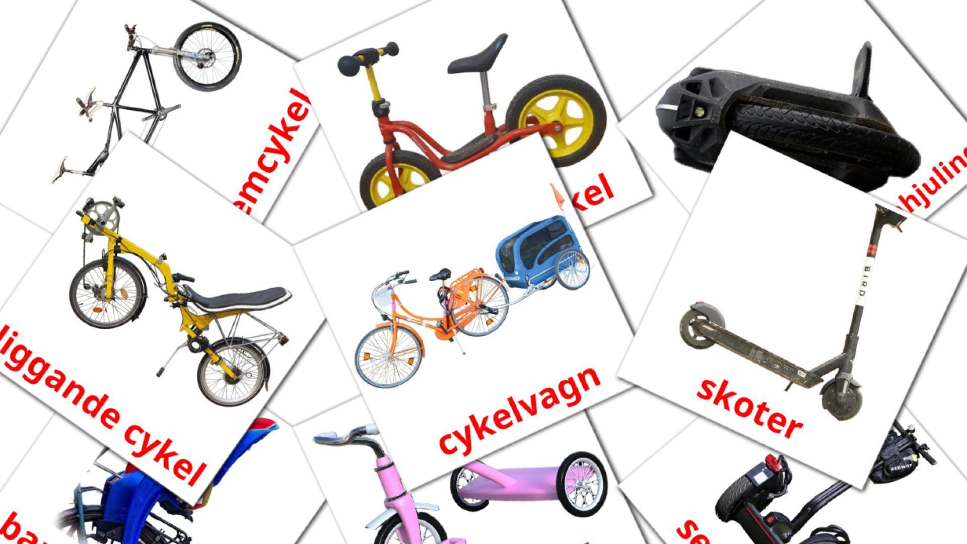16 Bildkarten für Cykeltransport
