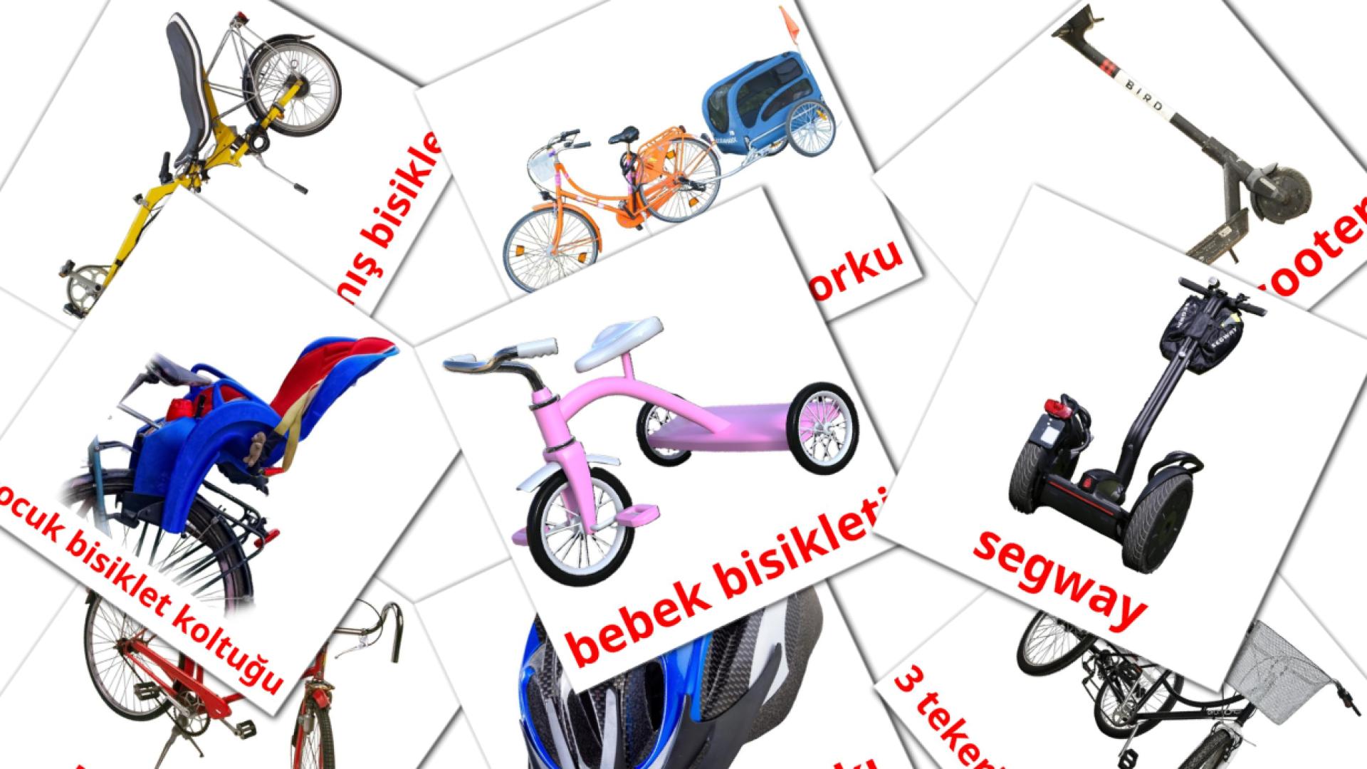 16 tarjetas didacticas de Bisiklet taşımacılığı