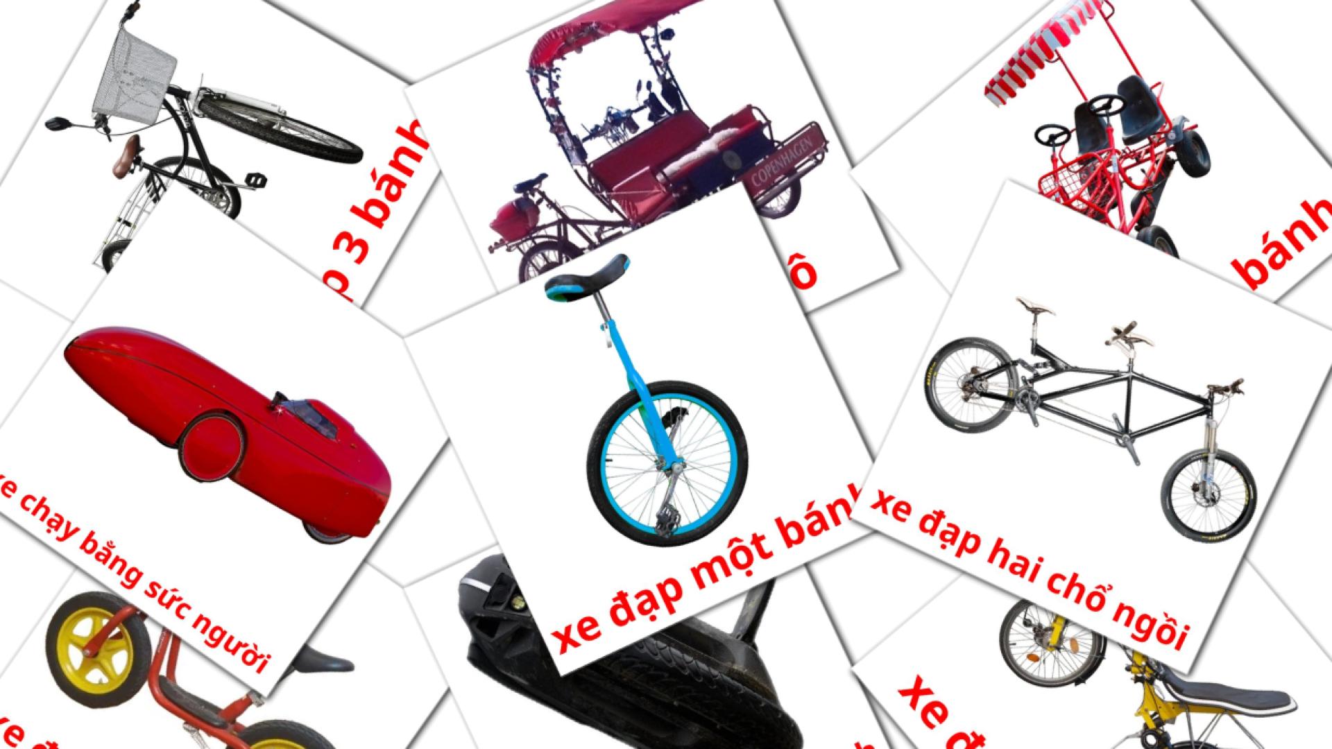 16 tarjetas didacticas de Phương tiện xe đạp
