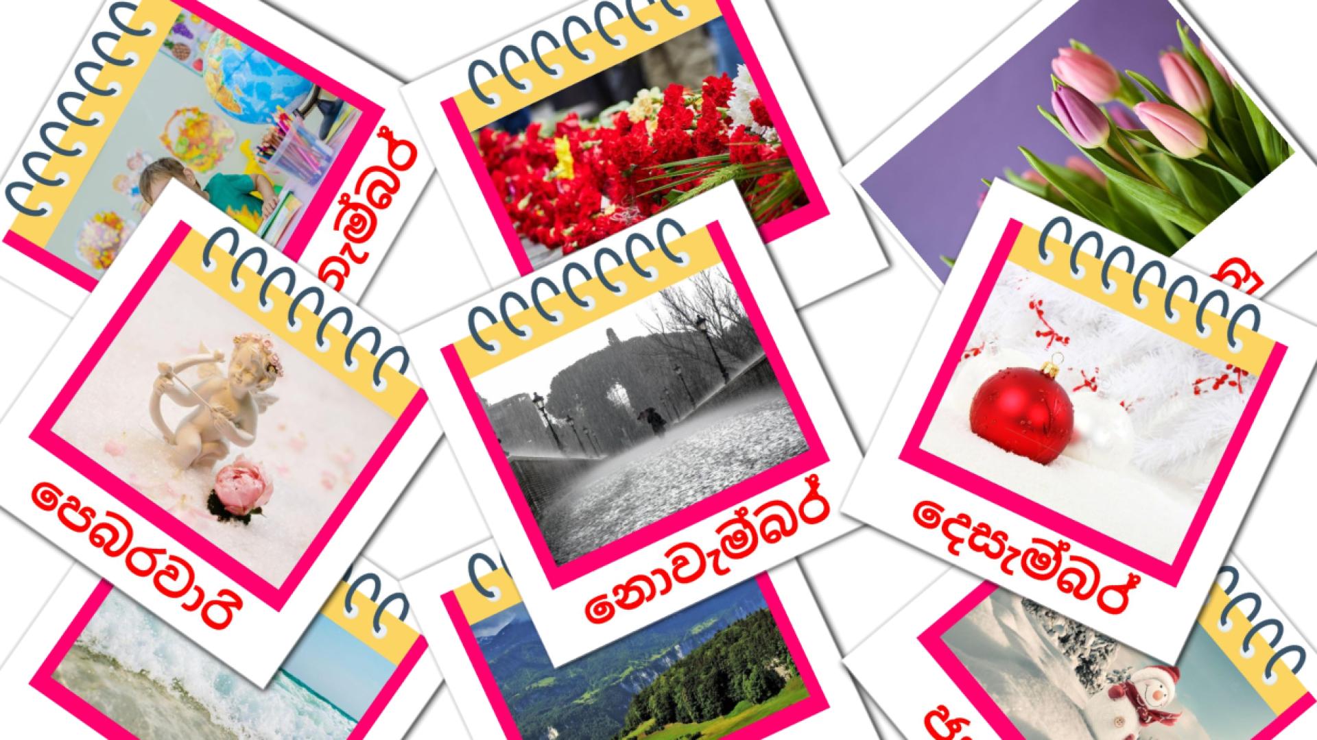 දින දර්ශනය  sinhala woordenschat flashcards
