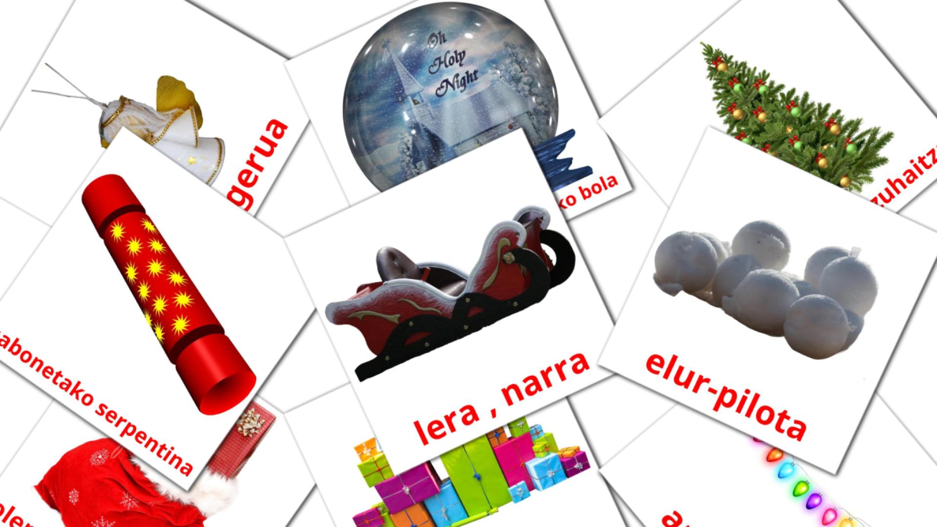 Christmas - basque vocabulary cards