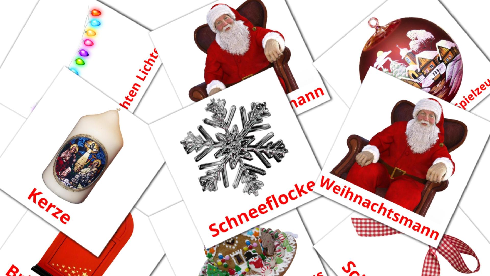 Natal - Cartões de vocabulário alemão