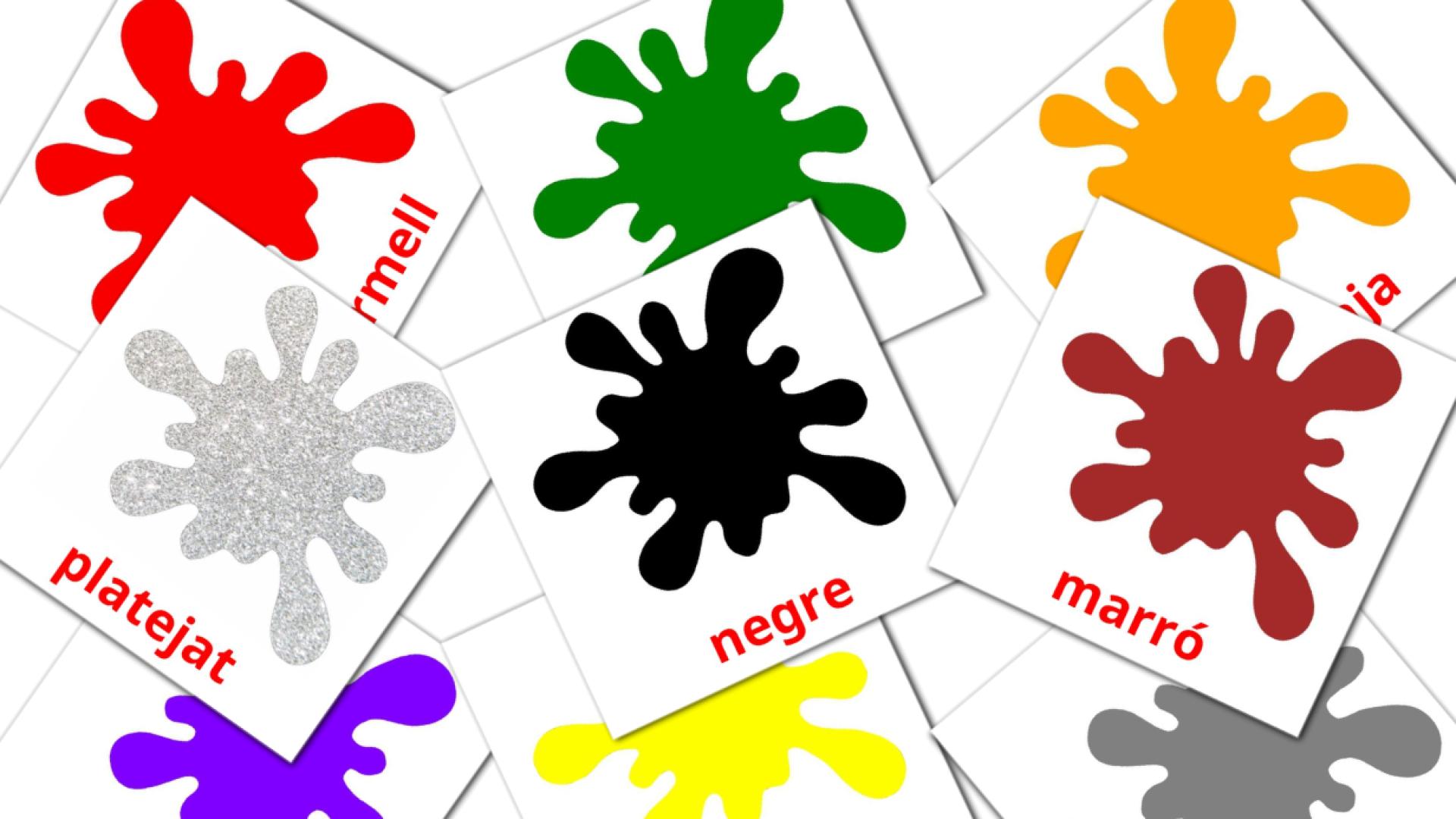 Colors catalaans woordenschat flashcards