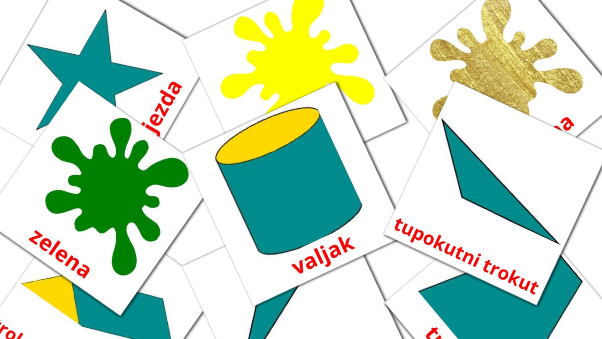 Boje i oblici croatian vocabulary flashcards