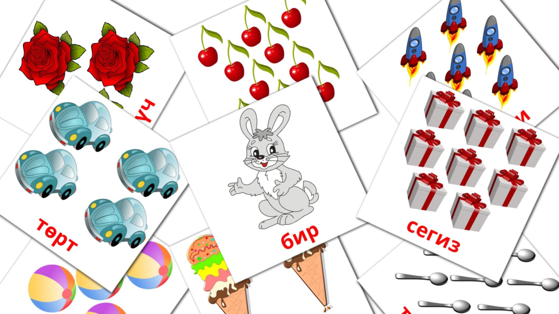 10 tarjetas didacticas de Эсеп