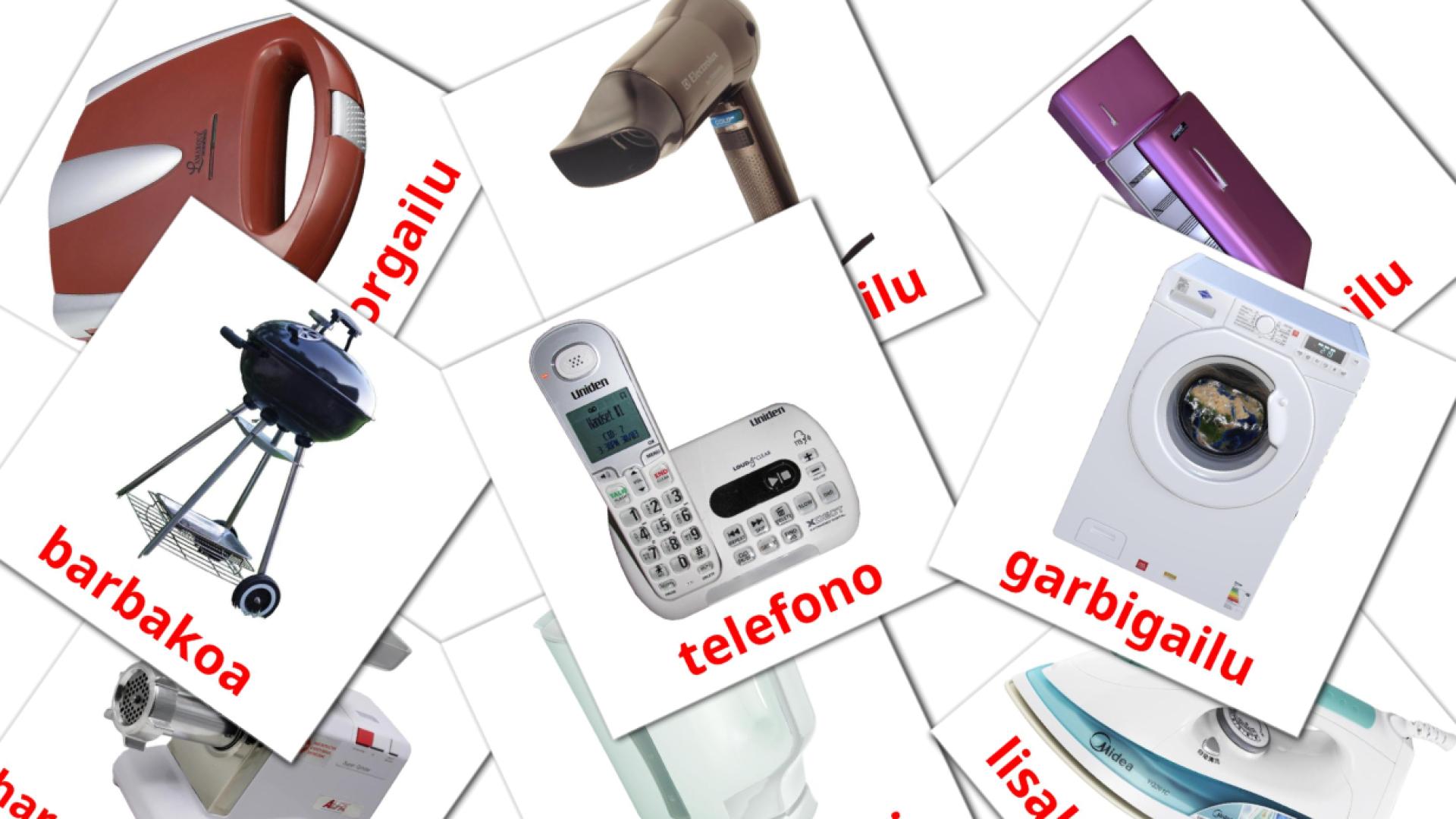 Electronics - basque vocabulary cards