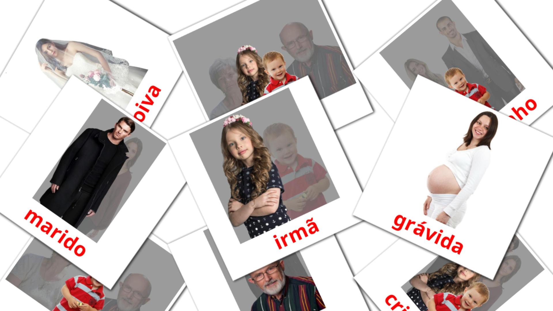 32 Bildkarten für Membros da família