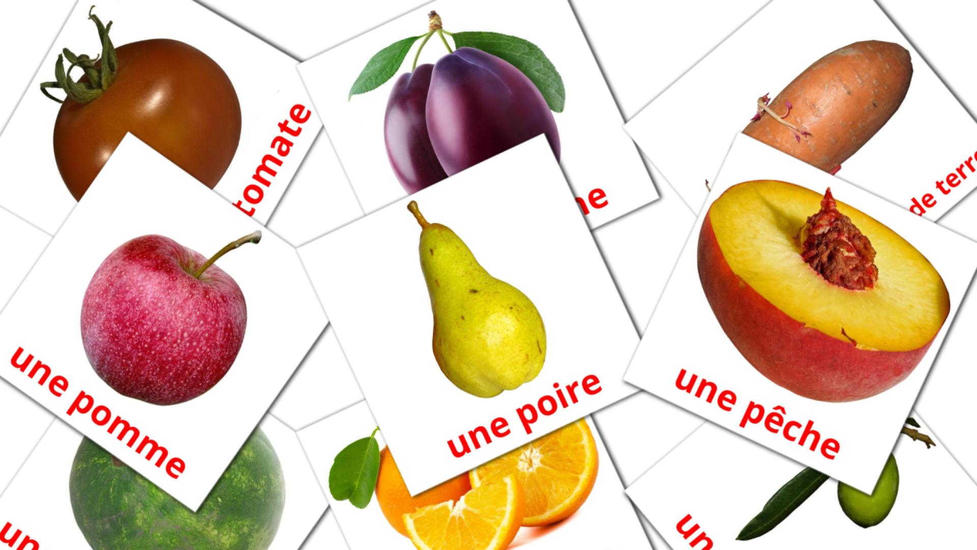 60 Bildkarten für Nourriture