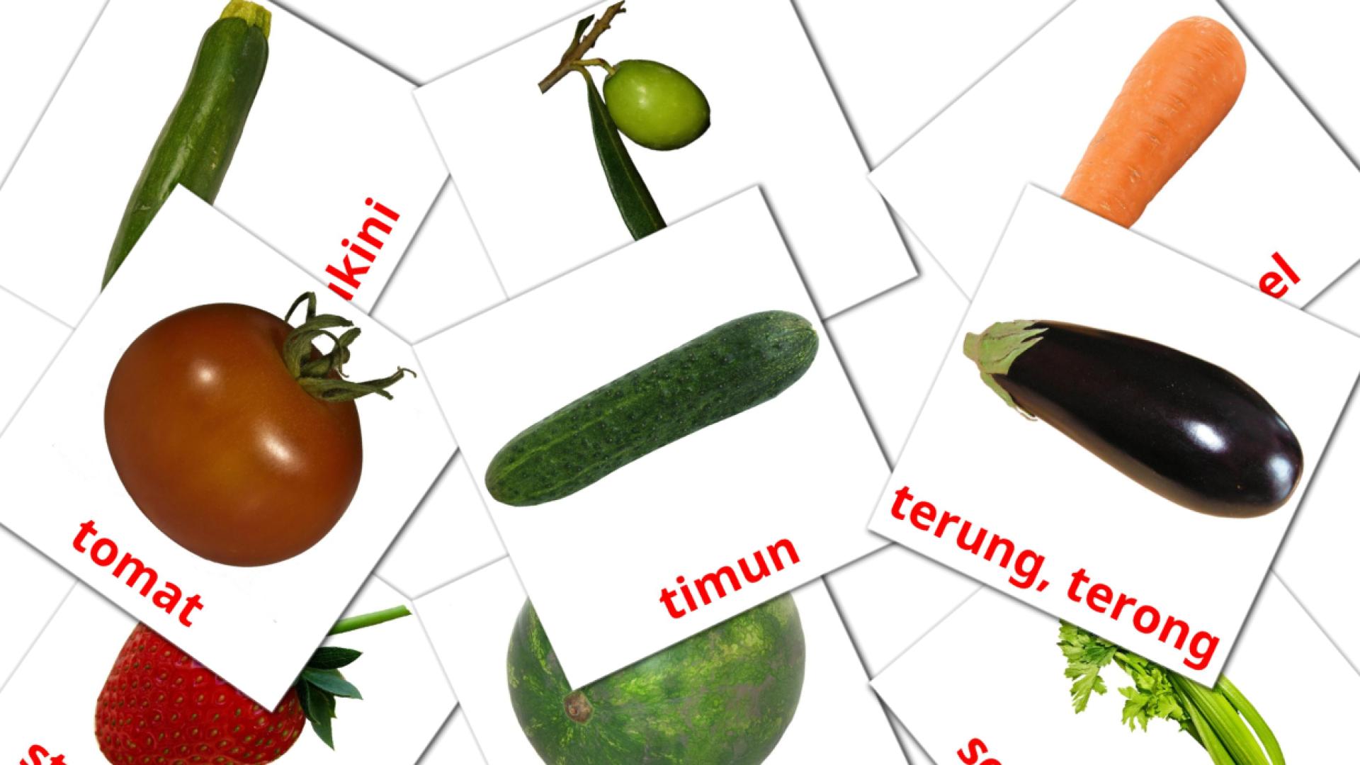 Buah - buahan Vocabulário em indonésio Flashcards