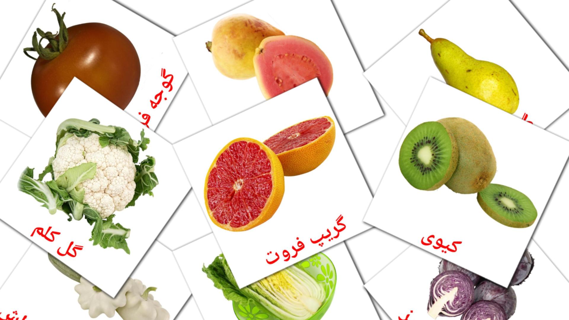 persa tarjetas de vocabulario en غذا