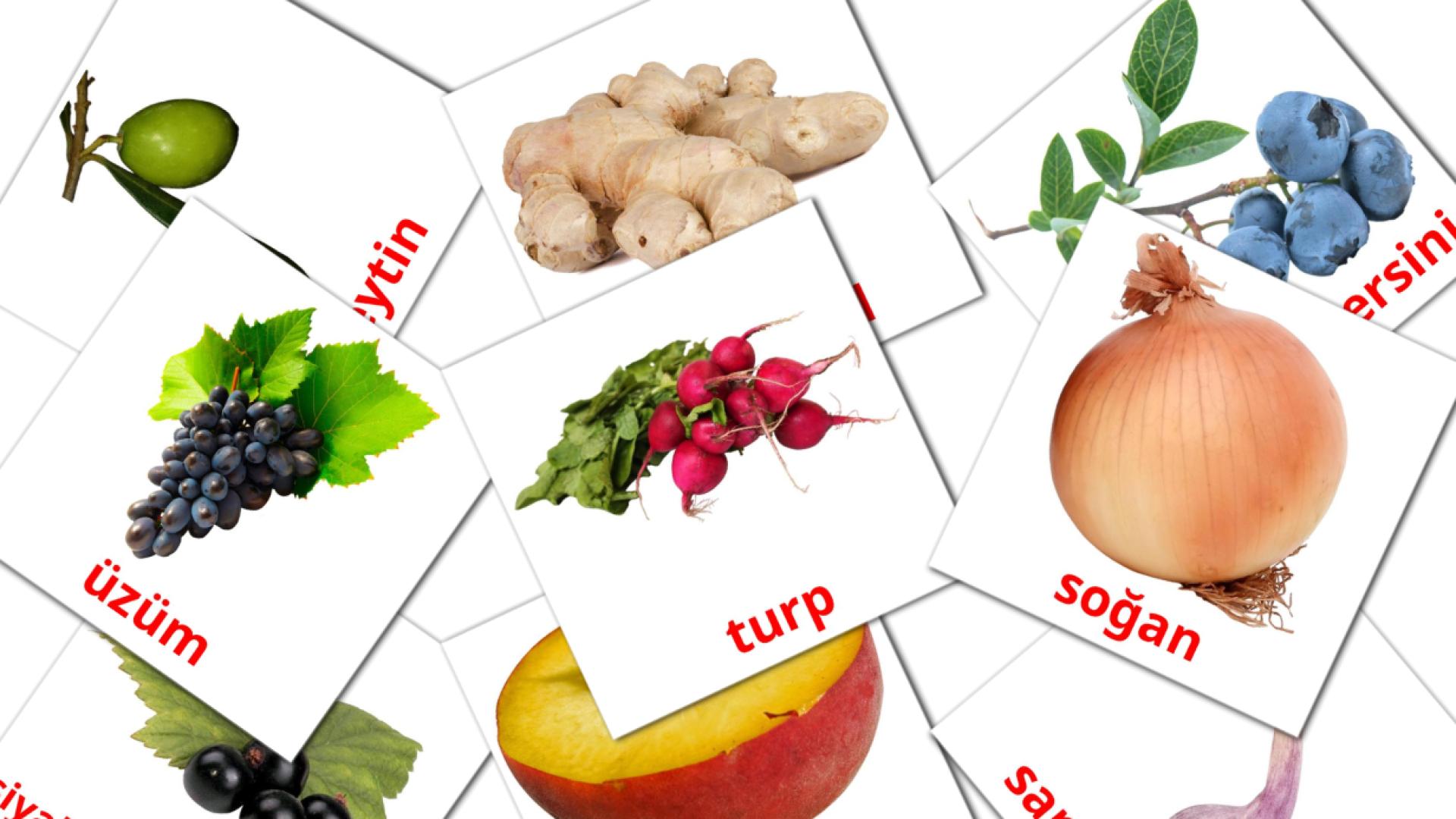 gıda Vocabulário em turco Flashcards