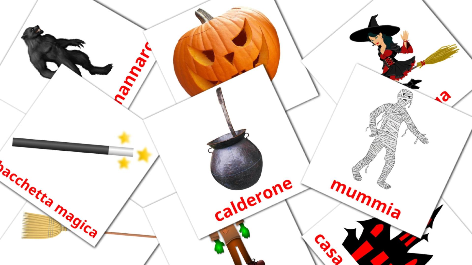 16 tarjetas didacticas de Halloween
