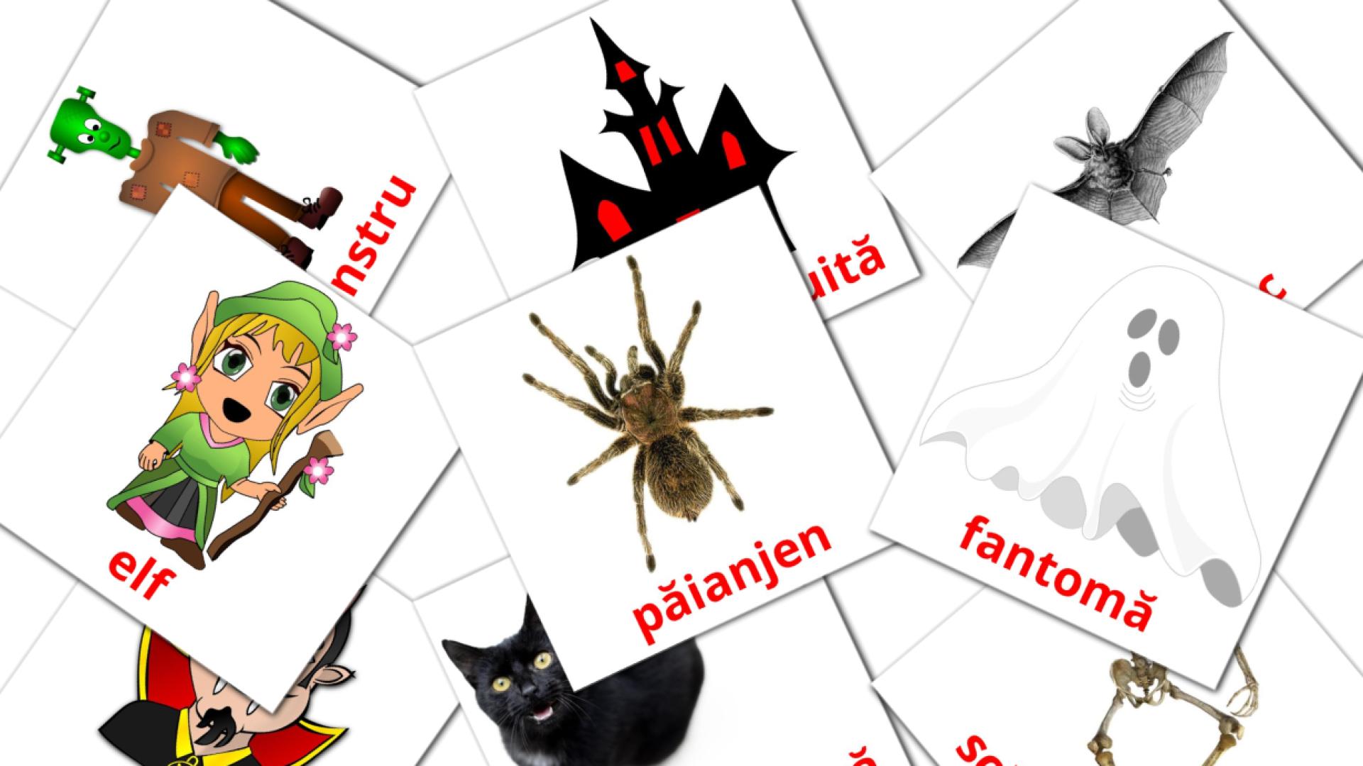 16 tarjetas didacticas de Halloween