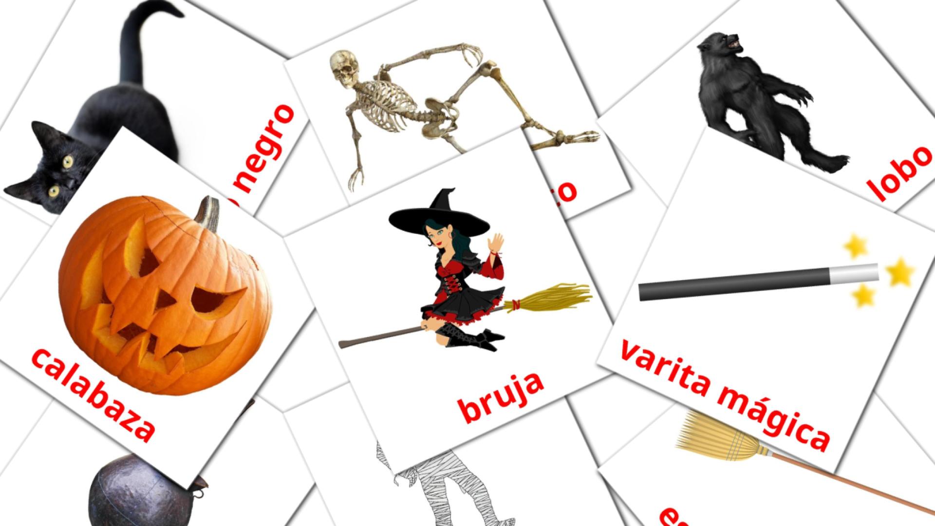 16 Bildkarten für Halloween