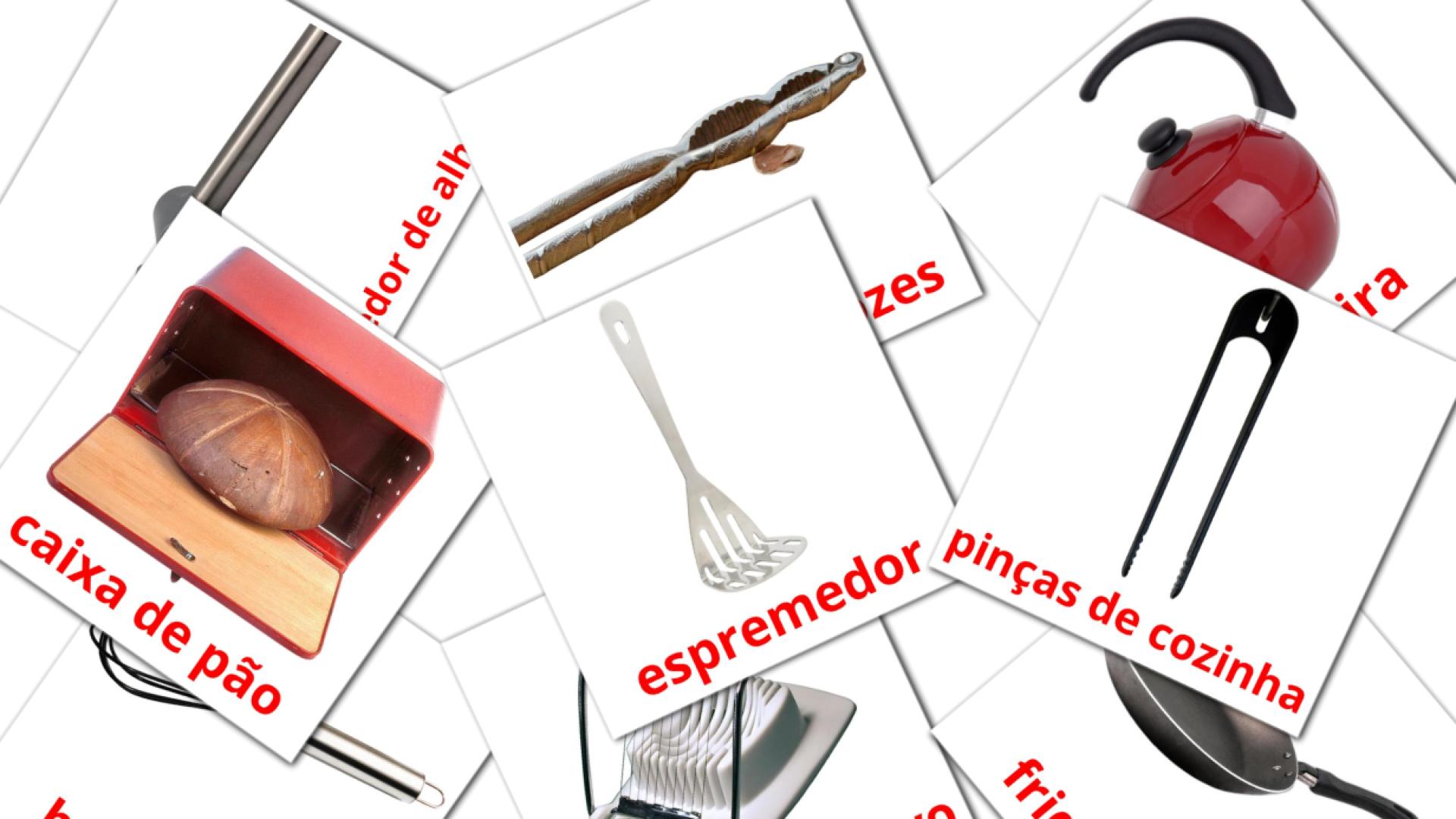 31 tarjetas didacticas de Utensílios de cozinha