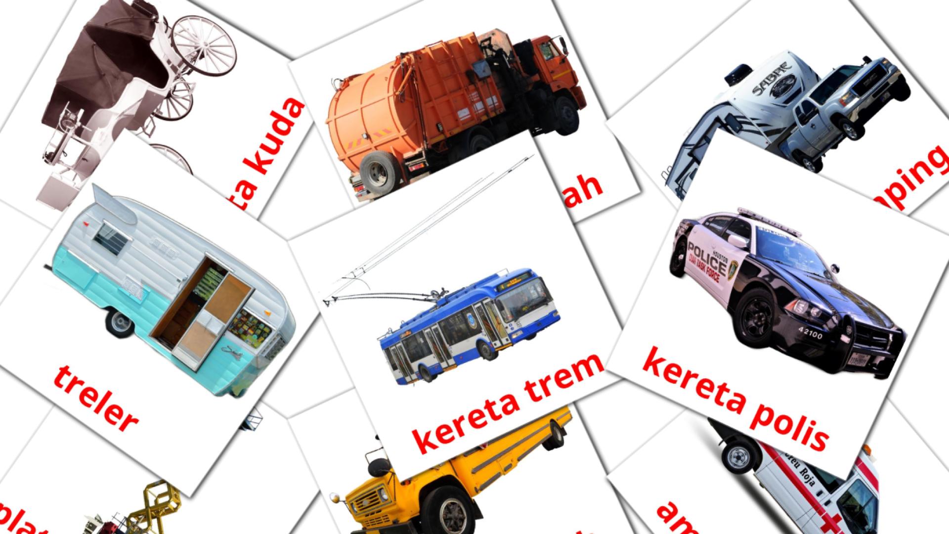 27 Bildkarten für Pengangkutan darat