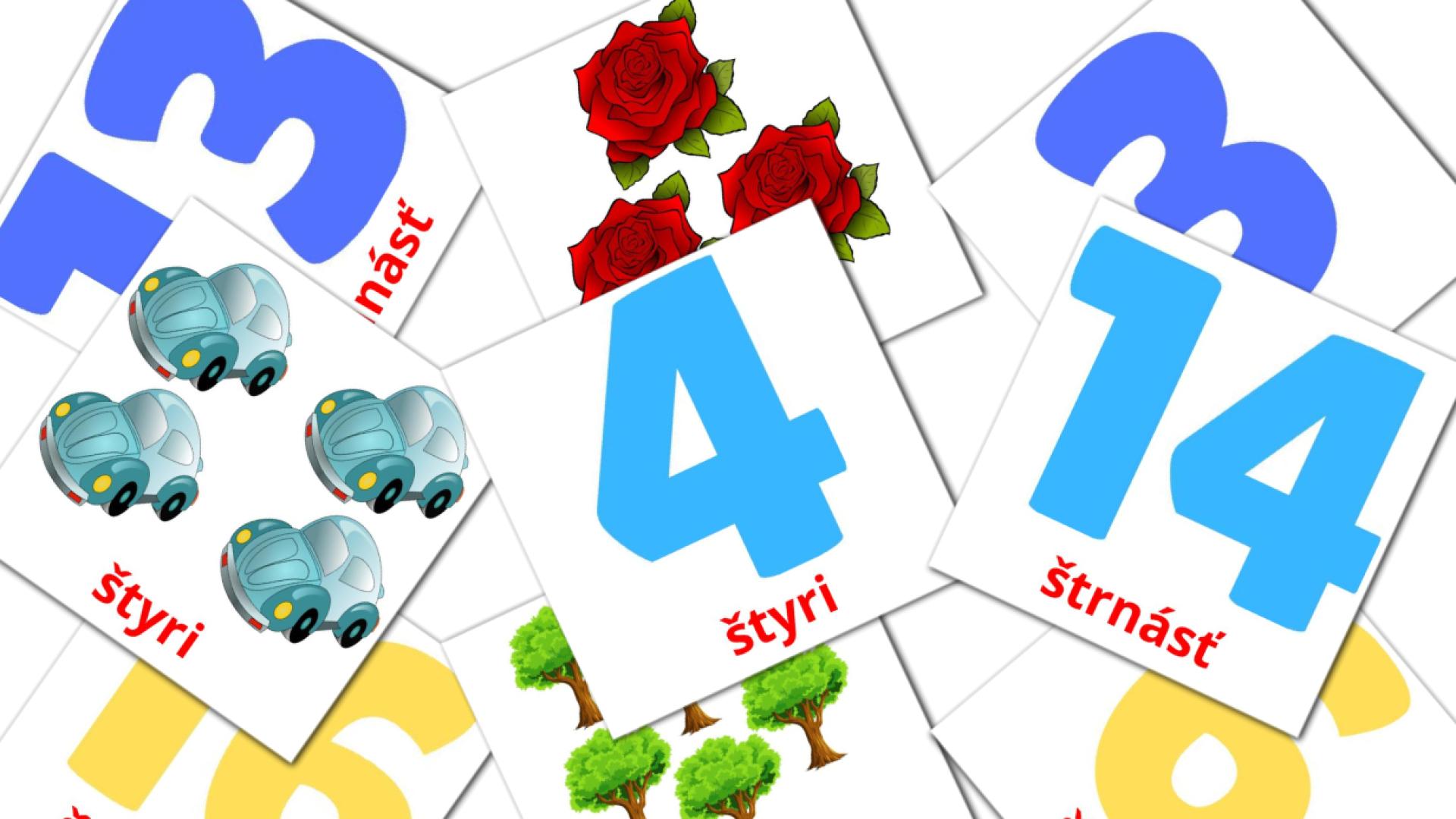 Matematika slovak vocabulary flashcards