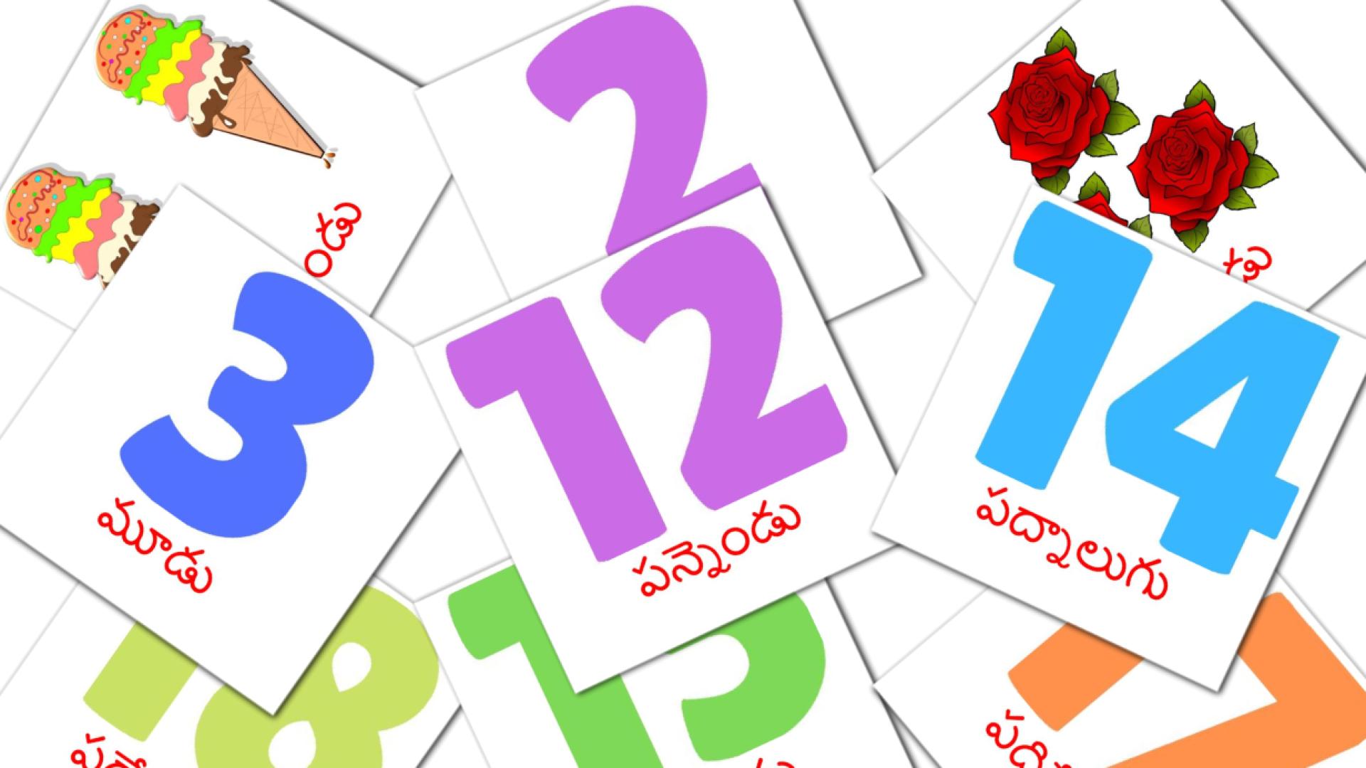 గణితం telugu woordenschat flashcards