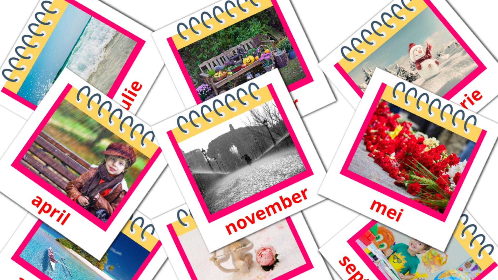 12 Flashcards de Maande van die jaar