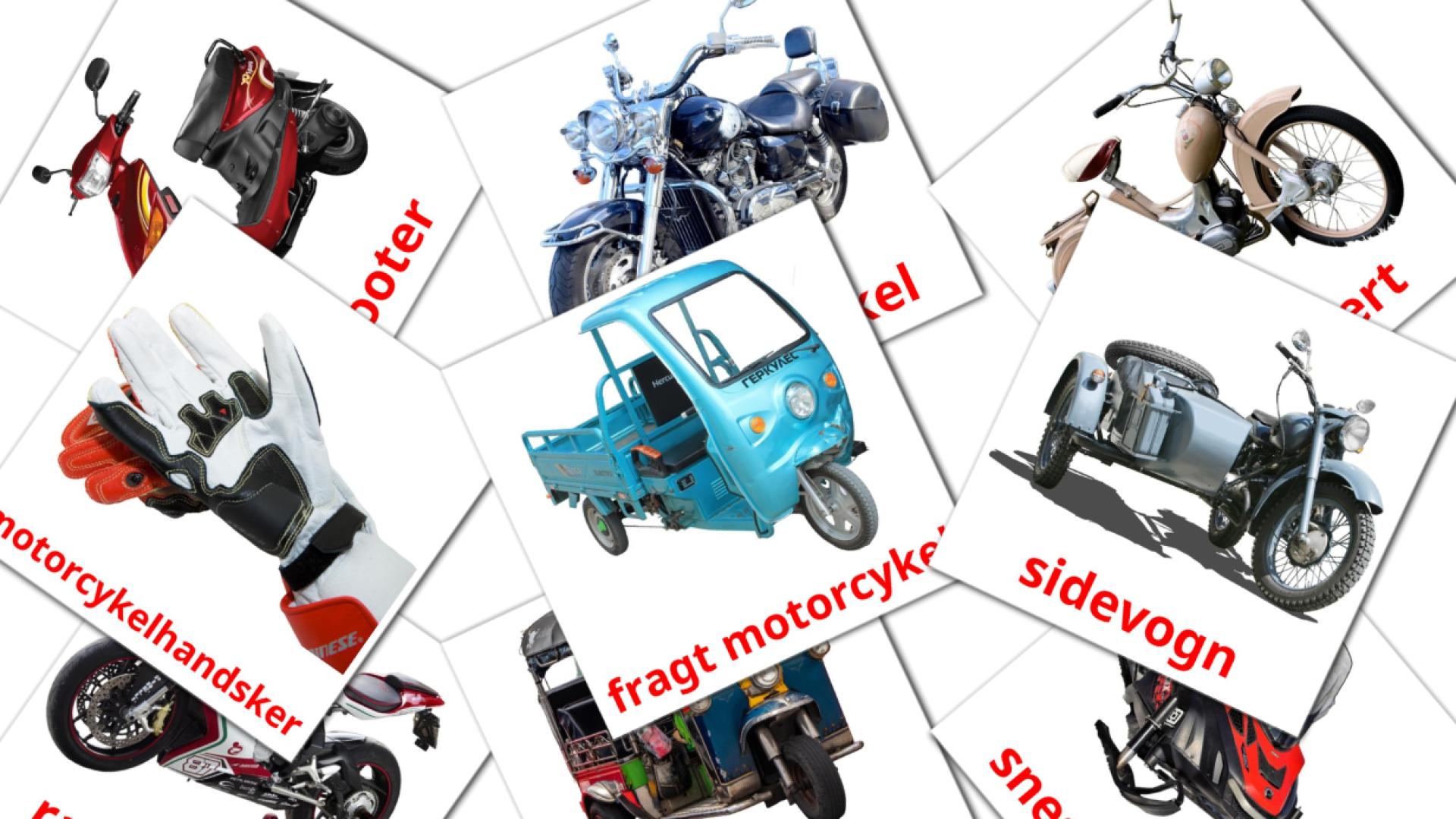 12 Flashcards de Motorcykler