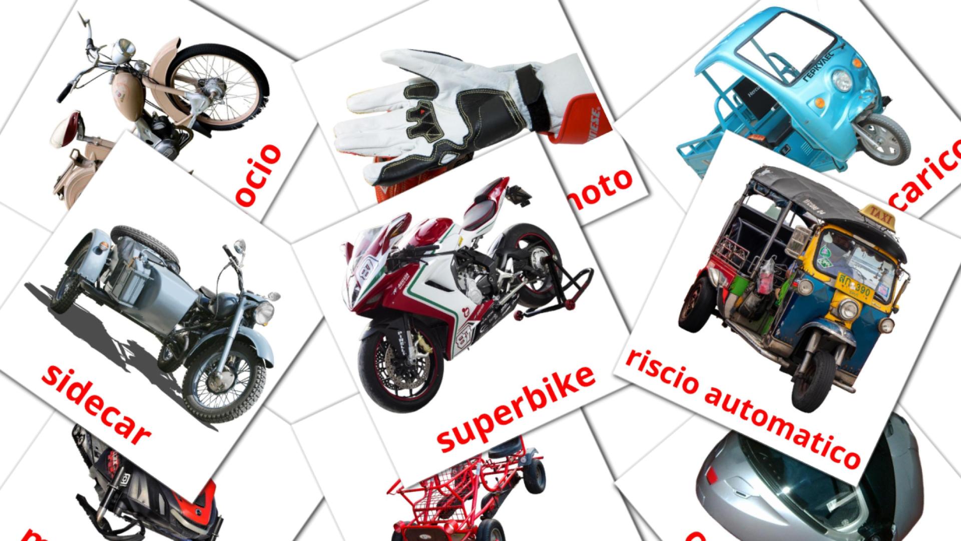 12 Bildkarten für Motociclette