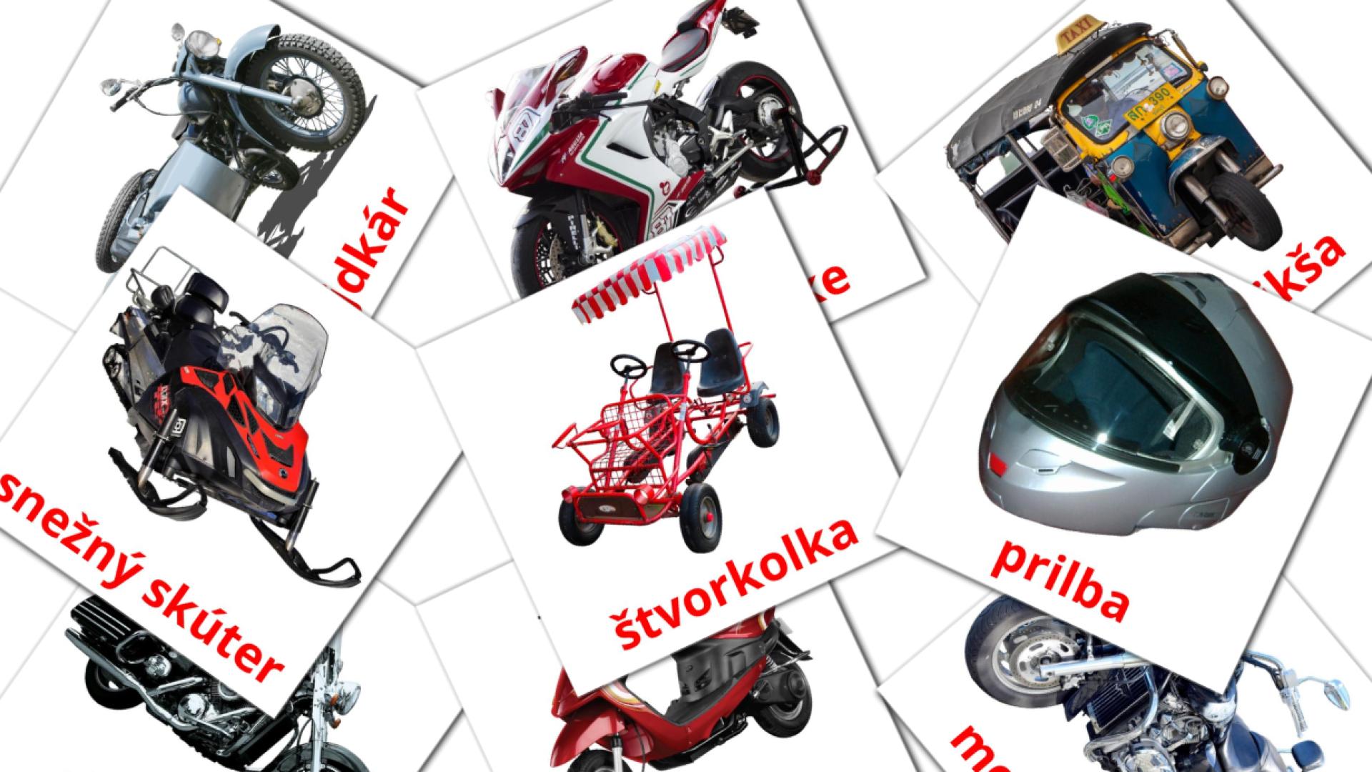 12 Bildkarten für Motocykle
