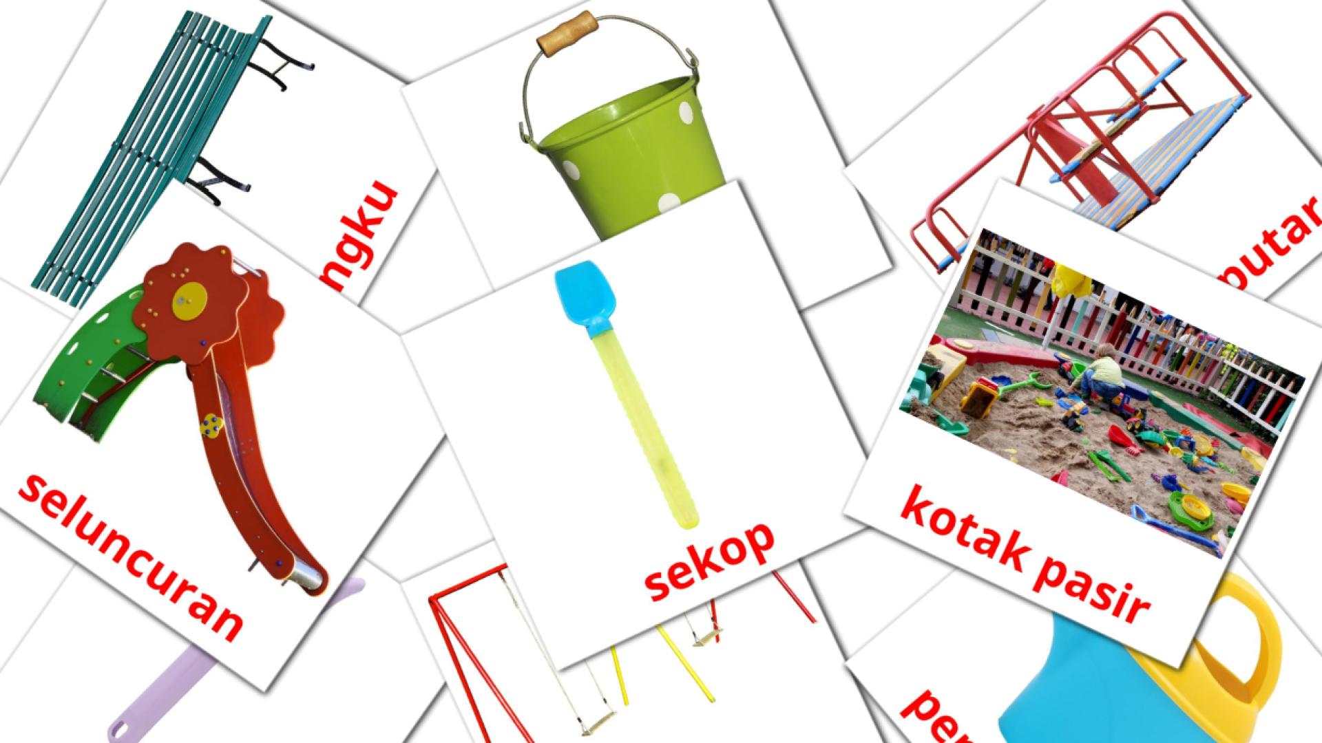 13 Bildkarten für Taman Bermain