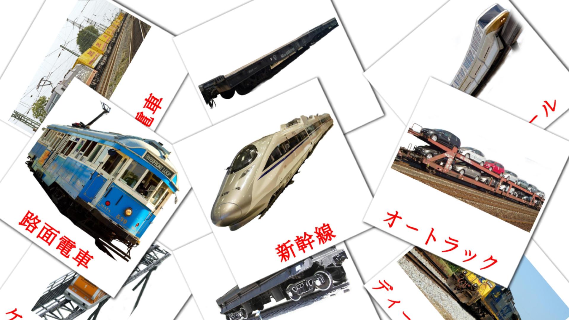 18 tarjetas didacticas de 鉄道