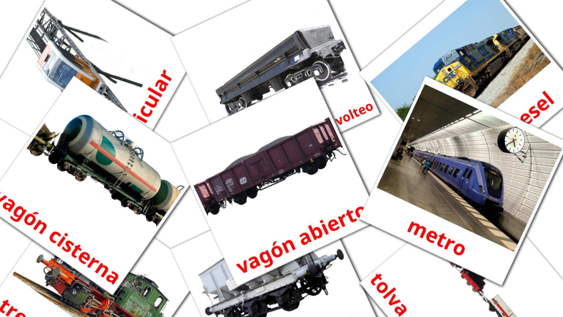 18 Bildkarten für Transporte ferroviario
