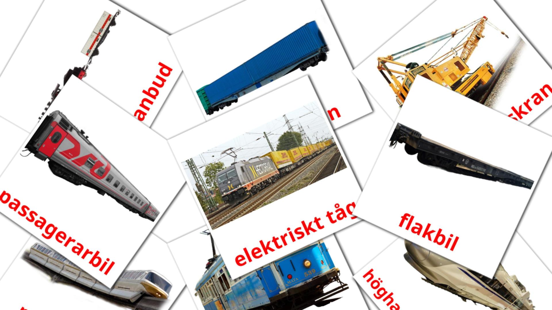 18 Flashcards de Järnvägstransporter